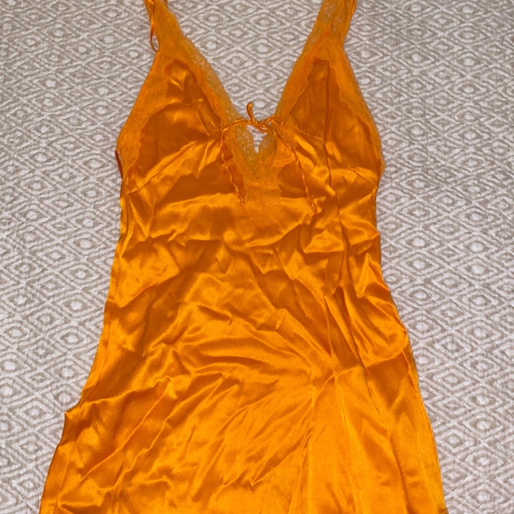 COPY - Orange lace slip dress mini NWT Zara